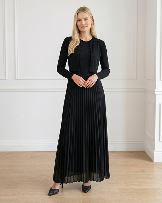 jinx 2 in 1 printed pleated maxi dress ALLSAINTS Jinx 2-In-1 Printed Pleated Maxi Dress