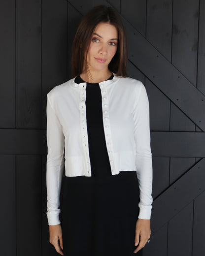 Mini Rib Cardigan Tee