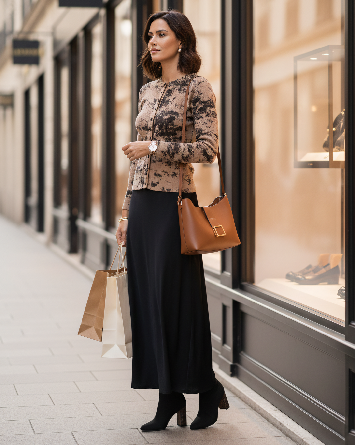 Milan Foil Cardigan