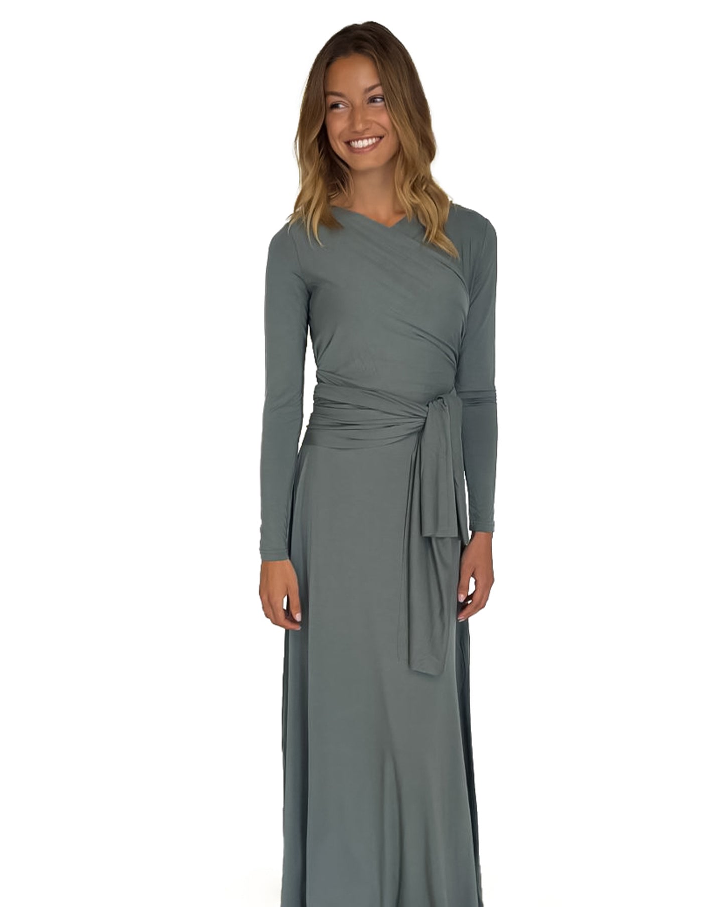 Wrap Jersey Maxi Dress